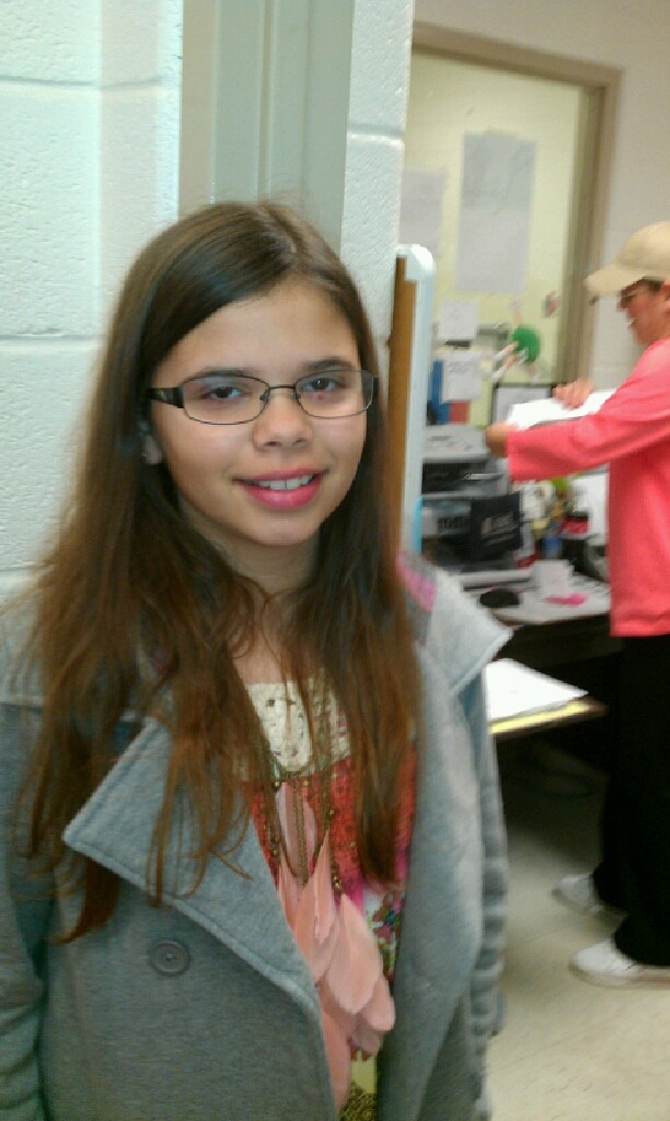 Students with their new glasses